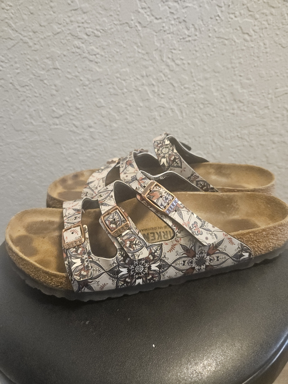 Birkenstock Womens Floral Three Strap Sandals Sz EU40